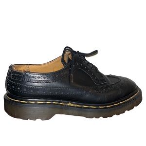 🔥*RARE* DR. MARTENS Wingtip ‘Bex’ black-Made in England. UK 4/US M5/W6